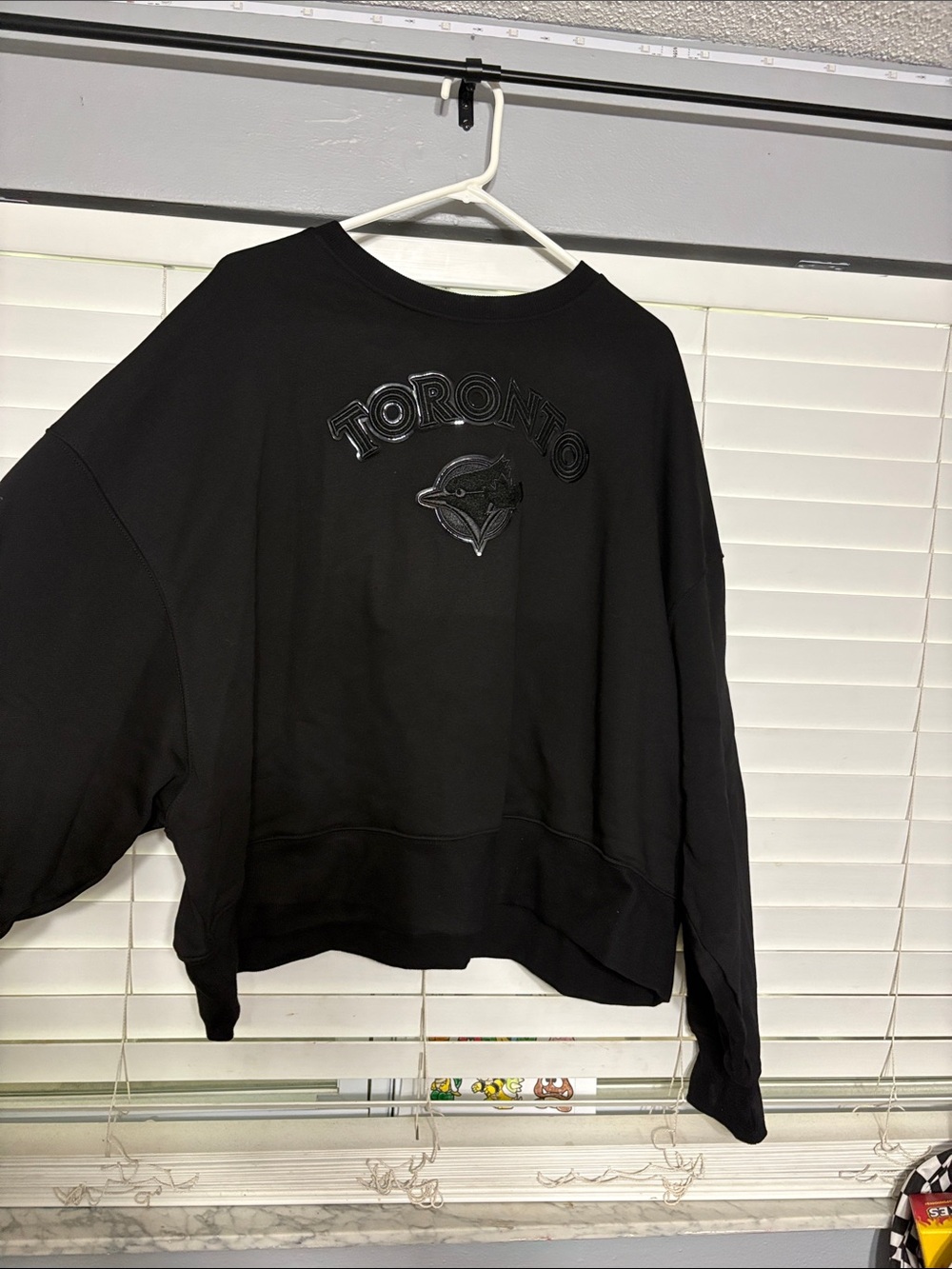 MLB Toronto Black Embroidered Pullover Sweater